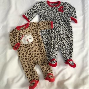 ❌ Fleece Carter’s PJs NB & 3mt